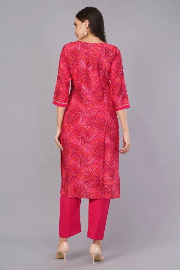 Vaidahi's Royal Rage: V-Neck Suit with Jaipuri Print