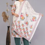 Vaidahi Cotton Suit Set with Chikankari and Digital Print Trio