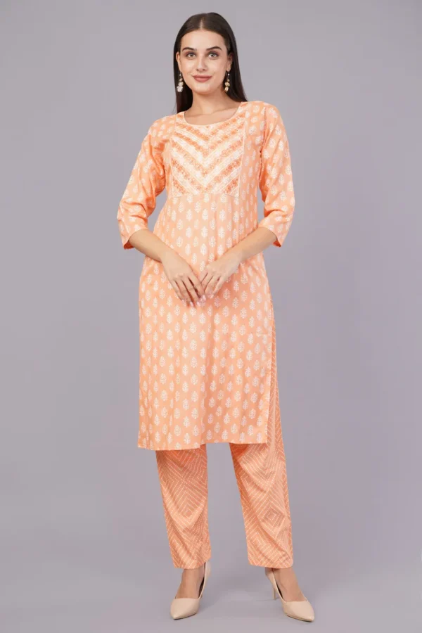 Vaidahi's Chic & Charming: Printed Cotton Suit with Thread Work Detail