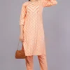 Vaidahi's Chic & Charming: Printed Cotton Suit with Thread Work Detail