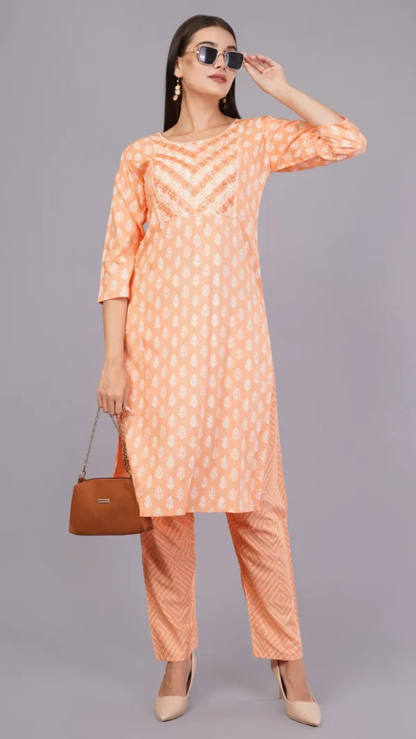 Vaidahi's Chic & Charming: Printed Cotton Suit with Thread Work Detail