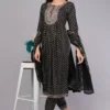 Vaidahi Black Cotton Frock Fusion